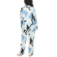 thumbnail image 3 of White Mark Fashion's Printed Satin Pajama Set, 3 of 6