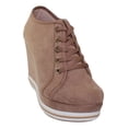 thumbnail image 1 of BOTIN TENIS TACON SARAH SERGEI MUJER CAFE GAMUZA 66861 LEON  66861p, 1 of 3