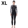 thumbnail image 3 of DivaSail Wetsuits Buceo Traje de buceo Hombre y traje de mujer Manga larga Pantalones largos Cuerpo completo Traje de baño Transpirable Deportes Skin Skins WomenNegro / White 【XL】 kenally OD003283-09, 3 of 7