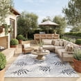 thumbnail image 2 of Nourison Garden Oasis Tropical Outdoor Rug Grey 9' x 12', 2 of 13
