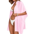 thumbnail image 3 of Half Sleeve Women Oversize Loose Bench Coverups Wear, 3 of 5