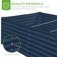 thumbnail image 6 of Best Choice Products 8x4x2ft Outdoor Metal Raised Garden Bed, Planter Box for Vegetables, Flowers, Herbs - Navy, 6 of 7