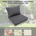 thumbnail image 2 of TOPCHANCES Outdoor Deep Seat Cushion Set, 24x24 Inch Waterproof Outdoor Deep Seat Cushions for Patio Furniture (Set of 1, Dark Gray), 2 of 11