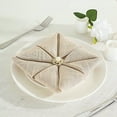 thumbnail image 4 of Balsa Circle 5 Pieces Beige 20" Premium Polyester Napkins Faux Burlap, 4 of 8