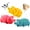 Pink, Yellow, Blue, variant on MAICHUNNN 2-Pack Squeaky Pig Dog Toys - Durable Rubber Chew Toys with Oinking & Grunting Sounds for Small, Medium & Large Dogs - Interactive Latex Puppy Toy Set