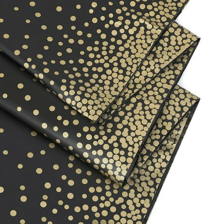 4 Pack White and Gold Polka Dot Rectangle Plastic Tablecloths 54 x 108 Inches for Birthday Party Table Decoration