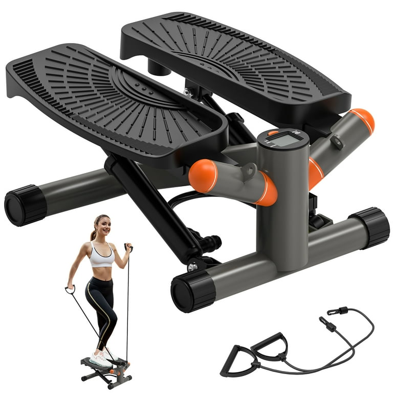 Relife Sports Mini Steppers for Exercise at Home Stair Step Workout Machine With Resistance Bands Full Body Cardio Equipment Hydraulic Fitness Stepper with LCD Monitor Walmart