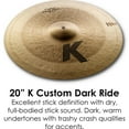 thumbnail image 6 of Zildjian K Custom Dark Cymbal Pack with Hi-Hats, Crashes, and Ride, 6 of 7