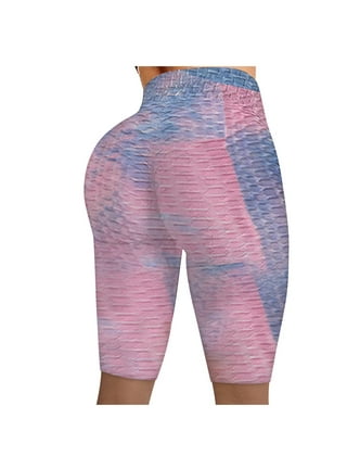 Neon Summer Tie Dye Scrunch Butt Biker Sport Shorts