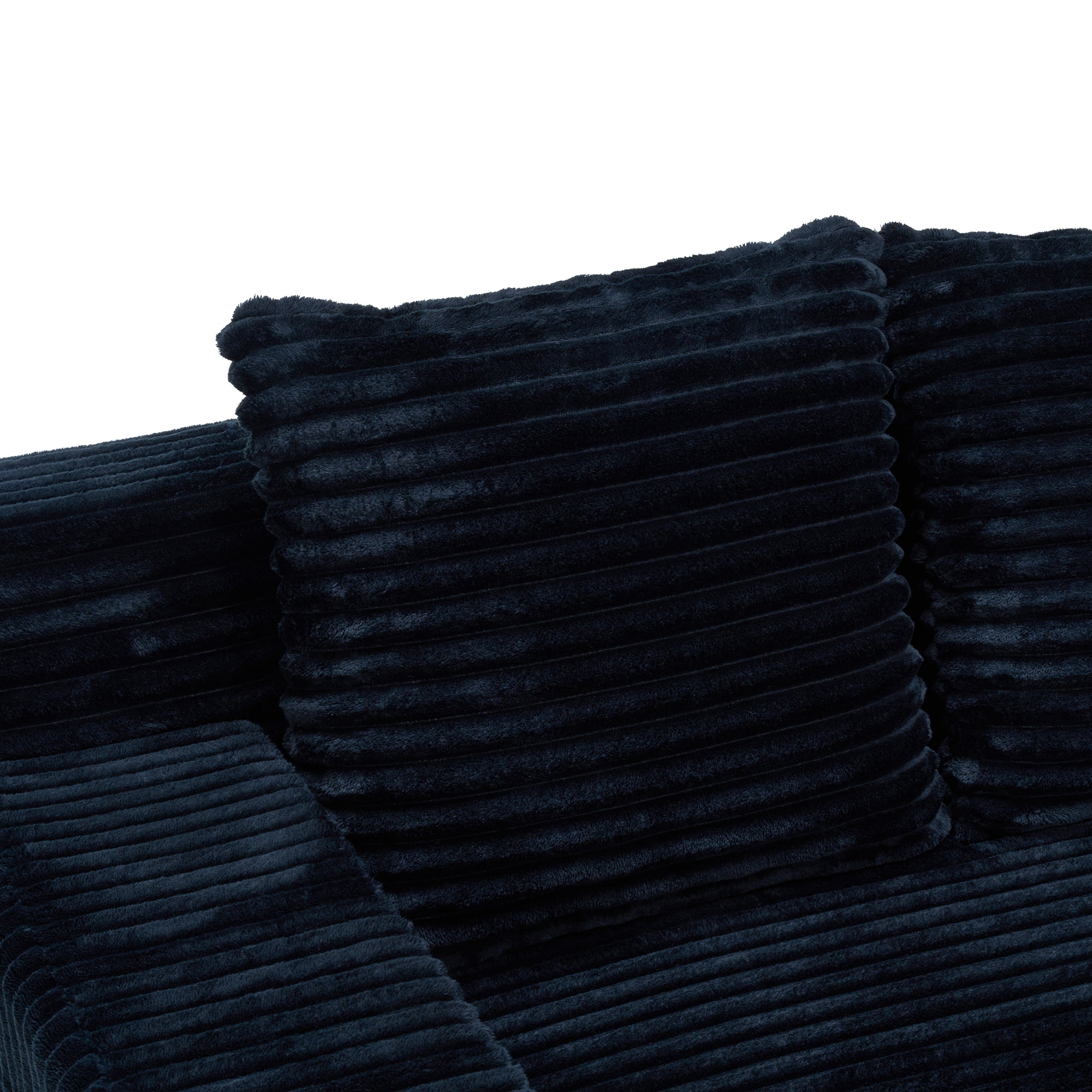 Loveseat Sofa 72.2 Inch, Corduroy Fabric Deep Seat Couch for Living Room Bedroom, No Assembly Required, Black