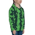 thumbnail image 3 of Lsque Green Stripes Of Watermelon Patten Youth Hoodie Sweatshirt Pullover with Kangaroo Pocket Boys and Girls Hoodie Warm Hoodie for Kids-Small, 3 of 6