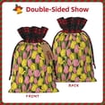 thumbnail image 2 of Pofeuu Tulips Flowers Print Burlap Bags with Drawstrings Drawstring Gift Bags Pouch Bag for Thankgiving Birthday Party Gift Wrapping Treats and Party Favors-Black, 2 of 8