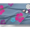 thumbnail image 3 of Soimoi Blue polyester Crepe Fabric Floral Fabric Prints By Yard 42 Inch Wide, 3 of 3
