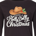 thumbnail image 4 of Inktastic Holly Dolly Christmas Cowboy Hat Festive Long Sleeve Youth T-Shirt, 4 of 5