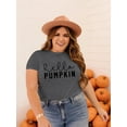 thumbnail image 5 of XCHQRTI Pumpkin Plus Size Women Tshirt Its Fall Yall Thanksgiving Short Sleeve Graphic Tees, 5 of 8