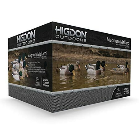 Higdon Outdoors Magnum Mallard Duck Decoys Flocked Heads
