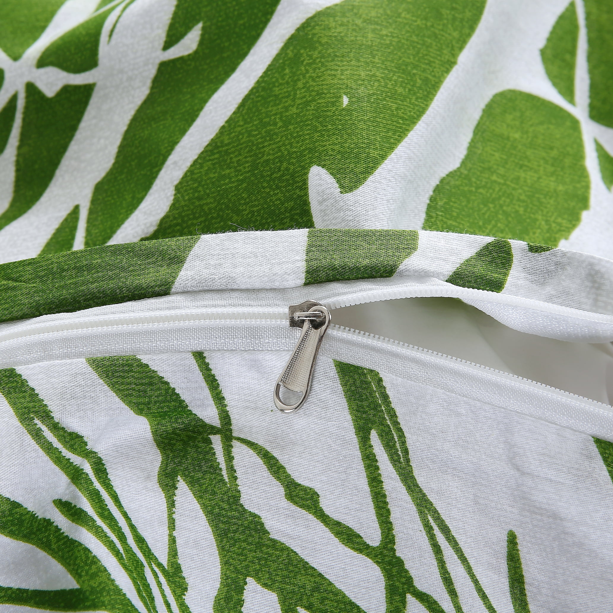 Swanson Beddings Tree Branches Reversible 3-Piece Cotton Bedding Set: Duvet Cover and Two Pillow Shams Green Full Size (No Comforter Included)