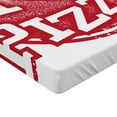 thumbnail image 2 of Ambesonne Saying Fitted Sheet, Grunge Love Pizza Lettering, California King, Vermilion and White, 2 of 3