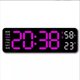 thumbnail image 1 of Reloj de pared digital decorativo, reloj inteligente con control remoto y atenuación automática para restaurantes, tiendas y vestíbulos de hoteles, 1 of 5
