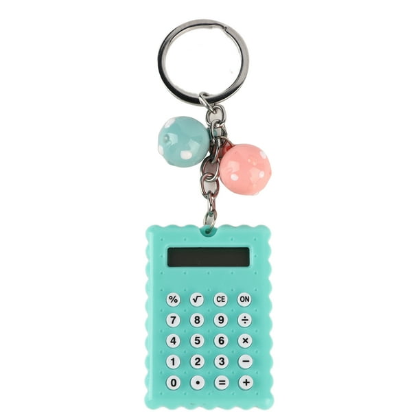Porte-clés Mini Calculatrice, Calculatrice Portable Simple, Porte