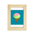 thumbnail image 1 of Helado cono, dulce contorno. Escritorio de madera Arte Pintura 5x7 pies Marco de foto, 1 of 4