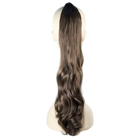 Morris Costume LW215MBNGY Ponytail Bud Straight Brown & Gray Wig Costume,