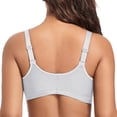 thumbnail image 2 of Siilsaa Wireless Bras for Women Women's Underarm-smoothing With Seamless Stretch Wireless Lightly Lined Comfort Bra White,L, 2 of 5