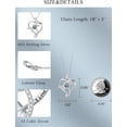 thumbnail image 4 of CACA LADY I Love You Necklace 100 Languages Projection Necklace 925 Sterling Silver Heart Dragonfly Pendant Necklace jewelry Romantic Gifts for Gfriend Women Birthday Anniversary, 4 of 6