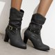 thumbnail image 5 of Zapatos de mujer, hebilla de cinturón a la moda, Color sólido, antideslizante, tacones altos cuadrados, informales, cálidos, resistentes al desgaste, botas de vaquero de lana antideslizantes Wmkox8yii hfjk3240, 5 of 6