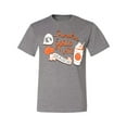 thumbnail image 2 of Wild Bobby It's Pumpkin Spice Latte Season Orange Black and White Halloween Men Tee, Heather Grey, 4X-Large, 2 of 6