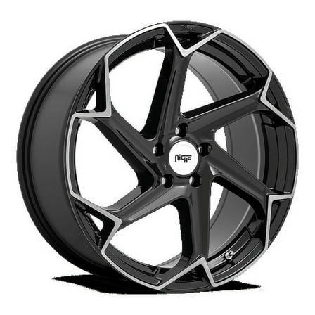 Niche M255 Flash 20X10.5 5X112 40Et 72.5Cb Gloss Black Brushed Wheel