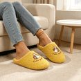 thumbnail image 4 of ATENAR Womens Slippers,Slippers Women,Women's Slippers,Comfy,Close Toe,Slip-On,Yellow,9.9-9.5, 4 of 8