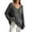 12#Gray, variant on Womens Loose Slouchy Pullover Top, V Neck Sheer Knit Sweater, Long Sleeve Flare Sleeve Lightweight Knit Blouse For Everyday Wear