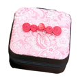 thumbnail image 2 of Caja de joyería con bordado Hinese, organizador de collares y pendientes para mujer, caja de almacenamiento de joyería de decoración novedosa para , Rosa, 2 of 9