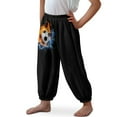 thumbnail image 2 of DISNIMO Black Soccer Bloomer Harem Pants for Boys Lantern Pants Kids Harem Bloomers Soft Harem Pants Casual Baggy Pants for Boys 8-12 Boys High Waisted Joggers Boys Beach Pants, 2 of 7