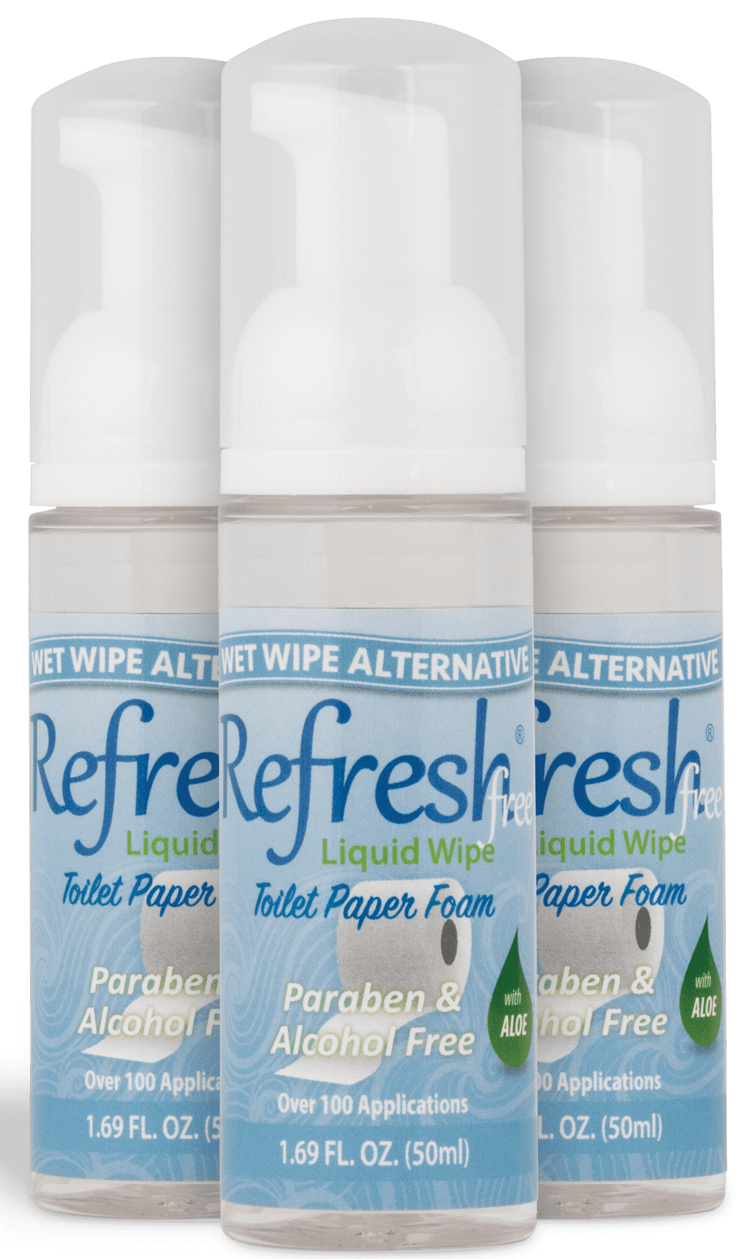 Refresh Liquid Wipe Free Toilet Paper Foam. EcoFriendly Wet Wipe