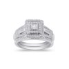 Sterling Silver Forever Bride 1/2cttw Cushion Engagement Ring