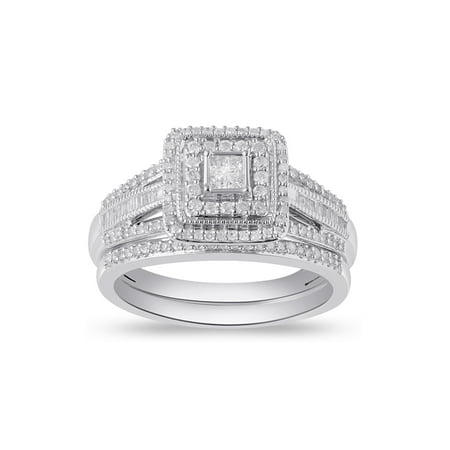 Sterling Silver Forever Bride 1/2cttw Cushion Engagement Ring