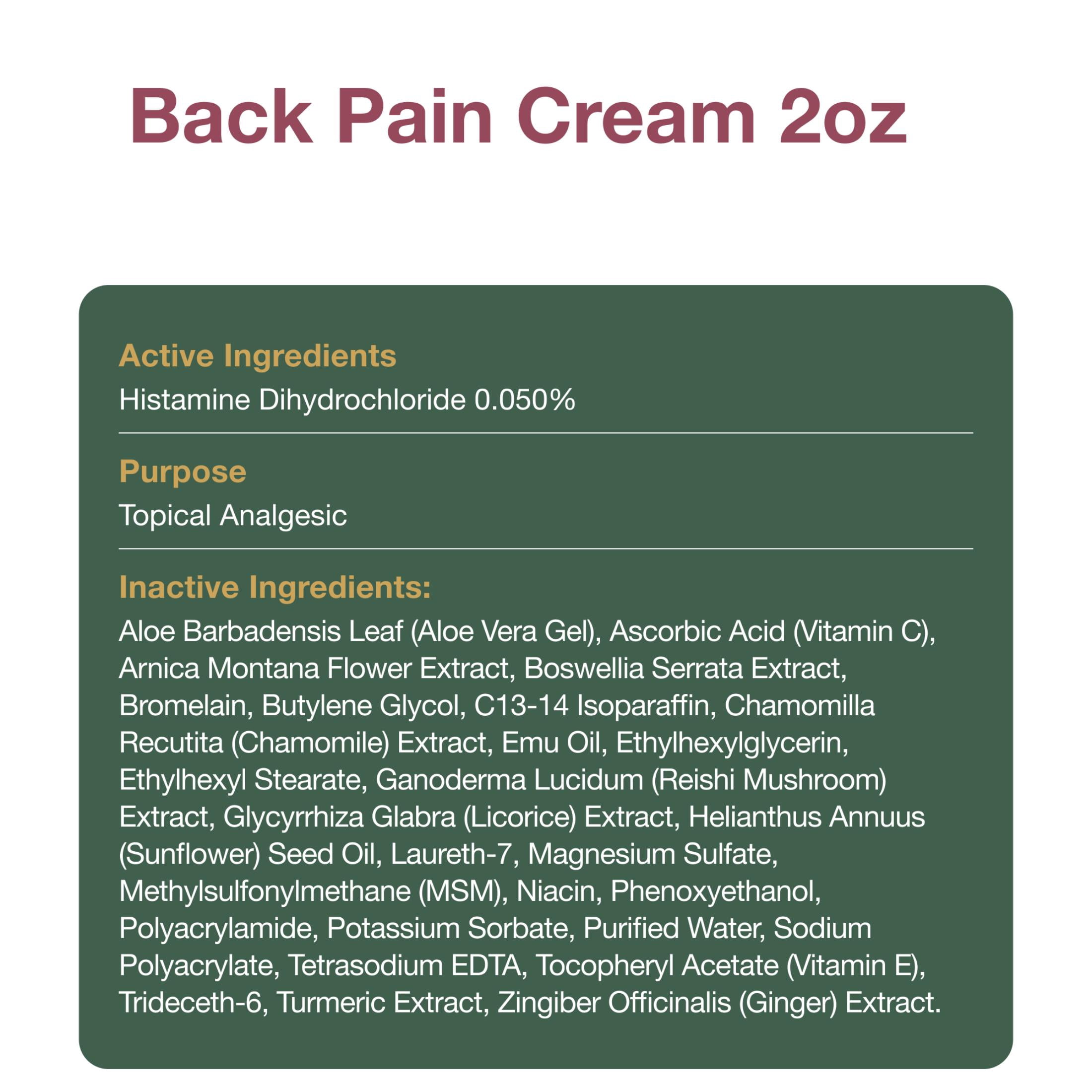 (3 pack) Australian Dream Back Pain Cream - Soothing, Non-Greasy Muscle Pain Relief Cream - Good for Neck, Back, Body, or Muscle Aches - 2 oz Jar