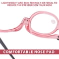 thumbnail image 3 of Femmes Magnifier Lunettes de Maquillage Lunettes de Lecture Flip Down Lunettes de Maquillage Lunettes Cosmétiques Lunettes de Maquillage Verres Simples Légers Rotatifs, 3 of 8