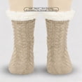 thumbnail image 6 of TELOLY 2Pairs Slipper Socks for Women,Knit Wool Socks Slipper Socks,Extra Thick Lining Fuzzy Socks,Combination1, 6 of 7