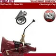 thumbnail image 1 of American Shifter  2004R Shifter Kit Black 10 in. Trim Kit Push Button Cap Gray Boot Billet Knob for EFC52, 1 of 1