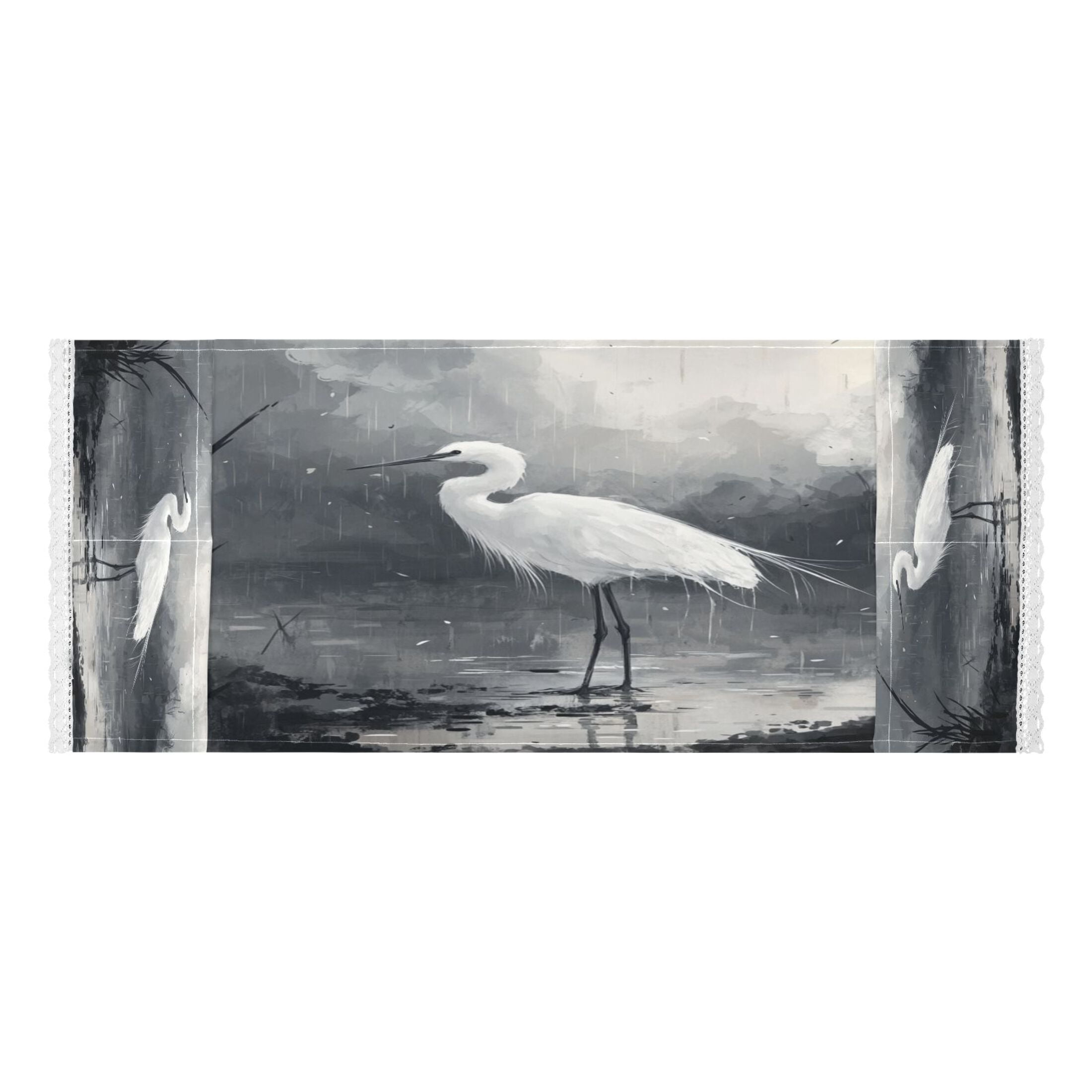 A White-cloaked BirdWasher and Dryer Covers Dust-Proof and Oil Resistant Fridge Cover with 4 Storage Pockets Washing Machine Top Cover for Laundry Kitchen Home 51.2 x 22 In