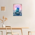 thumbnail image 3 of Zen Canvas Wall Decor Spa Stone Wall Art Lotus Blossom Picture Prints Purple Flower Painting Yoga Meditation Room Decor Frame (12.00"&nbsp;x&nbsp;18.00", Zen 2), 3 of 6