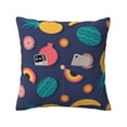 thumbnail image 2 of LNWH Cartoon Banana Fruit Flowers Throw Pillow Covers, Square Soft Linen Decorative Pillow Cases, 16"x16", 2 of 8