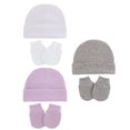 thumbnail image 2 of EeaseMX 1 juego de 9 gorros para bebés recién nacidos, guantes antiarañazos y gorros cálidos., 2 of 8
