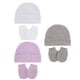 thumbnail image 2 of EeaseMX 1 juego de 9 gorros para bebés recién nacidos, guantes antiarañazos y gorros cálidos., 2 of 8