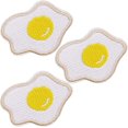 thumbnail image 1 of Cute Iron on Patches for Jackets, 3pcs Cool Fried Egg Iron-on Patch for Kids Clothing, Sew on Appliques for Jeans/Backpacks/Clothes to Cover Rip, Size, 1 of 2