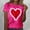 Hot Pink, variant on EchfiProm Shirts for Women Valentine Valentine Day Graphic Tee Hot Pink Tie Dye Heart Crew Neck Short Sleeve Lovers Tops