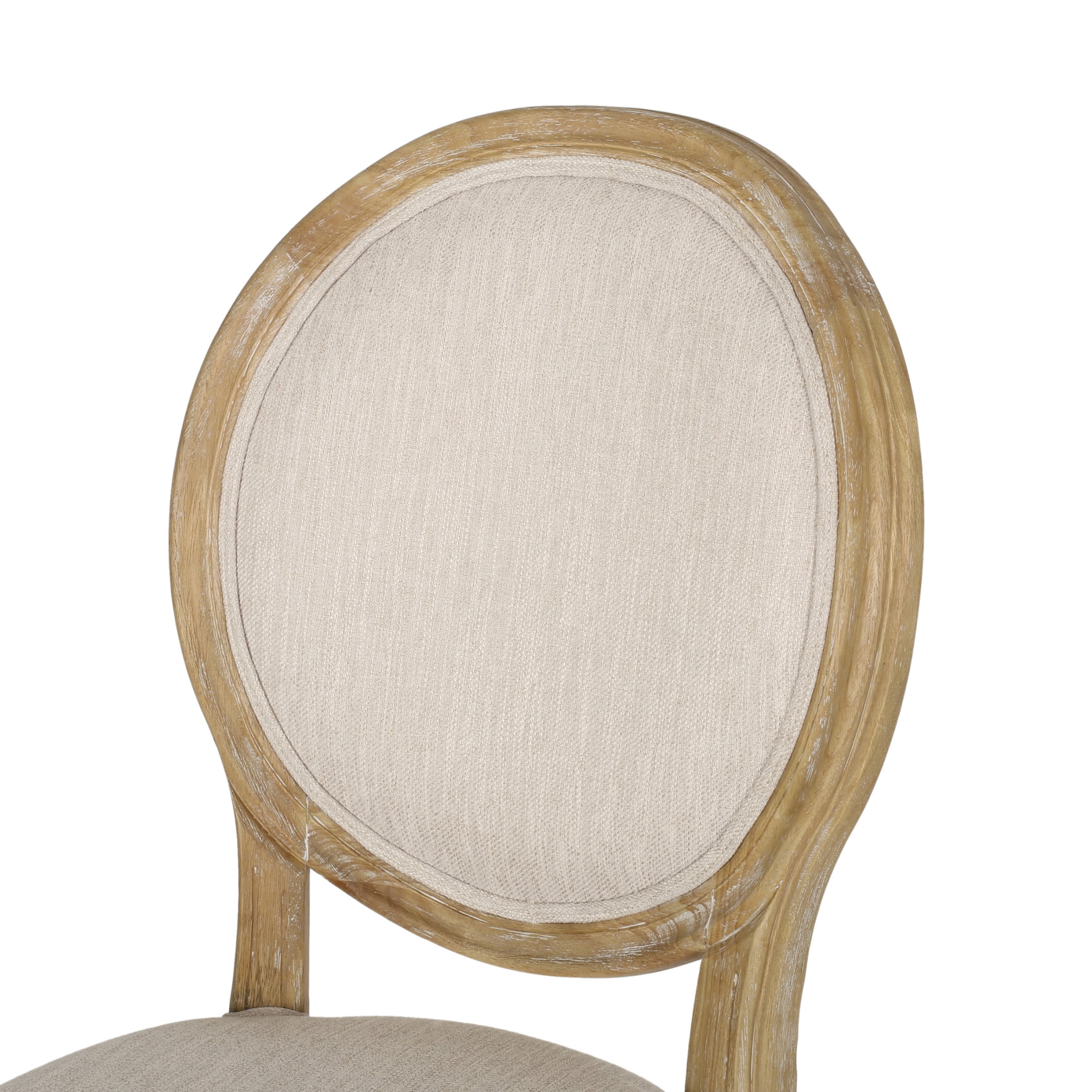 Elliston Upholstered Swivel Office Chair, Beige and Natural